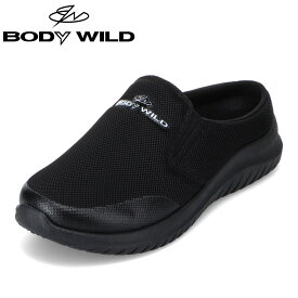 ボディワイルド BODY WILD BWL5478 レディース靴 靴 シューズ 3E相当 スニーカー クロッグシューズ 消臭 サボサンダル アウトドア キャンプ 人気 ブランド ブラック