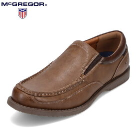 マックレガー McGREGOR MC9101 メンズ靴 靴 シューズ 3E相当 カジュアルシューズ スリッポン アンティーク 防水 雨の日 晴雨兼用 ふかふか インソール ブラウン