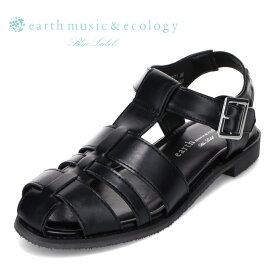 アースミュージックアンドエコロジー earth music&ecology EM-771 レディース靴 靴 シューズ 3E相当 サンダル グルカサンダル シンプル トレンド 人気 ブランド ブラック