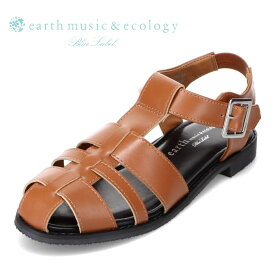アースミュージックアンドエコロジー earth music&ecology EM-771 レディース靴 靴 シューズ 3E相当 サンダル グルカサンダル シンプル トレンド 人気 ブランド キャメル
