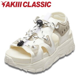 アキクラシック AKIII CLASSIC AKC-0073 レディース靴 靴 シューズ 3E相当 サンダル スポーツサンダル スポサン AKIII ANATOLIA ボリュームソール 厚底 韓国 人気 ブランド ホワイト×アイボリー