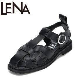 レナ Lena TS-2941 レディース靴 靴 シューズ 2E相当 サンダル グルカサンダル スクエアトゥ モード シンプル 定番 人気 ブラック