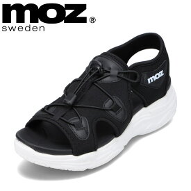 モズ スウェーデン MOZ sweden MOZ-280 レディース靴 靴 シューズ 2E相当 サンダル スポーツサンダル 厚底 ボリュームソール トレンド スタイリッシュ 人気 ブランド ブラック×ホワイト