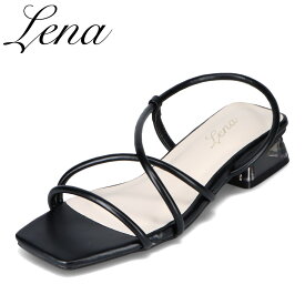 レナ Lena TS-370 レディース靴 靴 シューズ 2E相当 サンダル ストラップサンダル クリアヒール ローヒール 夏 おしゃれ 人気 ブランド ブラック