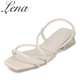 レナ Lena TS-370 レディース靴 靴 シューズ 2E相当 サンダル ストラップサンダル クリアヒール ローヒール 夏 おしゃれ 人気 ブランド アイボリー