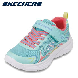 スケッチャーズ SKECHERS 303520L キッズ靴 子供靴 靴 シューズ 3E相当 スニーカー キッズスニーカー ローカットスニーカー WAVY LITES - EUREKA SHINE 通気性 メッシュ 軽量 クッション性 人気 ブランド アクア