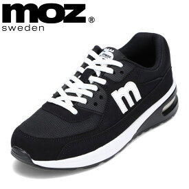 モズ スウェーデン MOZ sweden MOZ-920 レディース靴 靴 シューズ 2E相当 スニーカー ローカットスニーカー エアソール クッション おしゃれ 歩きやすい 人気 ブランド ブラック×ホワイト
