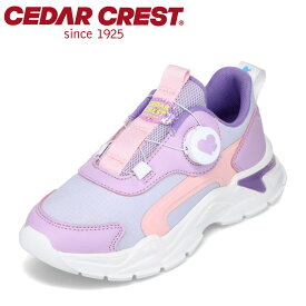 セダークレスト CEDAR CREST CC-3118 キッズ靴 子供靴 靴 シューズ 2E相当 キッズスニーカー ダイヤルシューズ ダイヤルキューティ 子供 女の子 ボリュームソール トレンド ニュアンスカラー おしゃれ パープル
