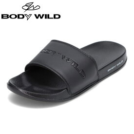 ボディワイルド BODY WILD BMH1614A メンズ靴 靴 シューズ 3E相当 シャワーサンダル スポーツサンダル 軽量 軽い ロゴ シンプル 部活 ジム プール スリッパ ルームシューズ 人気 ブランド ブラック