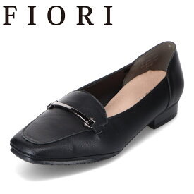 フィオリ FIORI FI-350 レディース靴 靴 シューズ 3E相当 スクエアトゥ パンプス ローファー ローヒール 歩きやすい やわらかい シンプル ブラック