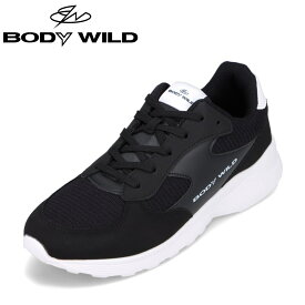 【全品P10倍！24日&25日20:00～4H限定】ボディワイルド BODY WILD BLS5575 レディース靴 靴 シューズ 3E相当 スニーカー スポーツシューズ 軽量 軽い ローカットスニーカー カップインソール ブラック