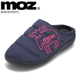 モズ スウェーデン MOZ sweden MOZ-8100 レディース靴 靴 シューズ 2E相当 スリッパ ルームシューズ サンダル ダウンスリッパ 防寒 冬 おしゃれ 人気 ブランド ネイビー