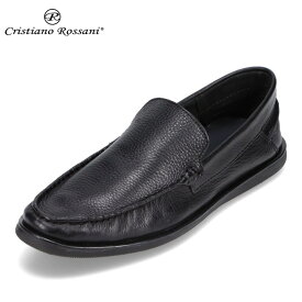 クリスチアーノ・ロザーニ Cristiano Rossani CR-1206 メンズ靴 靴 シューズ 3E相当 カジュアルシューズ スリッポン レザーシューズ 革靴 牛革 シンプル 定番 ブラック