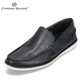 クリスチアーノ・ロザーニ Cristiano Rossani CR-1206 メンズ靴 靴 シューズ 3E相当 カジュアルシューズ スリッポン レザーシューズ 革靴 牛革 シンプル 定番 ネイビー
