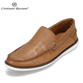 クリスチアーノ・ロザーニ Cristiano Rossani CR-1206 メンズ靴 靴 シューズ 3E相当 カジュアルシューズ スリッポン レザーシューズ 革靴 牛革 シンプル 定番 ブラウン