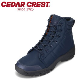 セダークレスト CEDAR CREST CC-9436 メンズ靴 靴 シューズ 2E相当 防水ブーツ ハイカットスニーカー スノーブーツ アイスグリップ 防滑 滑りにくい 雨 雪 冬 シンプル レースアップ レインブーツ ネイビー
