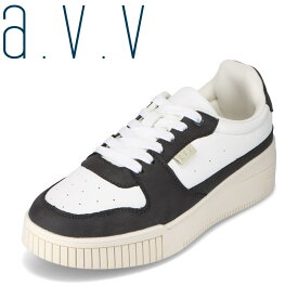 アー・ヴェ・ヴェ a.v.v avv-3001 レディース靴 靴 シューズ 3E相当 スニーカー 厚底 ウェッジソール 歩きやすい 人気 ブランド ホワイト×グレー