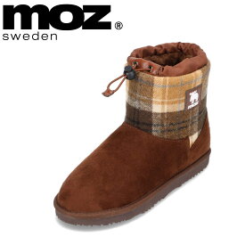 モズ スウェーデン MOZ sweden MOZ-6500 レディース靴 靴 シューズ 2E相当 ブーツ 防寒ブーツ チェック柄 シンプル 定番 人気 ブランド ダークブラウン