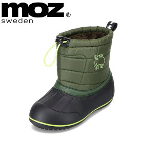 モズ スウェーデン MOZ sweden MZ-8209C キッズ靴 子供靴 靴 シューズ 2E相当 ブーツ キッズブーツ ウィンターブーツ 防寒ブーツ ボア ロゴ キャラクター 人気 ブランド カーキ