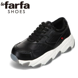 ラファーファ la farfa LF-900 レディース靴 靴 シューズ 4E相当 厚底スニーカー 幅広 ローカットスニーカー おしゃれ 人気 ブランド ブラック