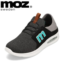 モズ スウェーデン MOZ sweden 4226 メンズ靴 靴 シューズ 3E相当 ローカットスニーカー かかとが踏める 2WAY キックバック クッション性 エアソール 人気 ブランド ブラック