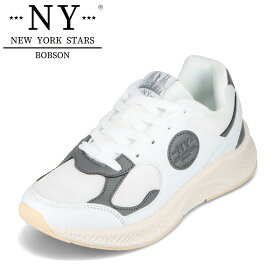 ニューヨーク・スターズ ・ボブソン NEW YORK STARS BOBSON NY-240101 レディース靴 靴 シューズ 3E相当 ローカットスニーカー ダッドタイプ 厚底 カジュアルシューズ シンプル ロゴ ホワイト