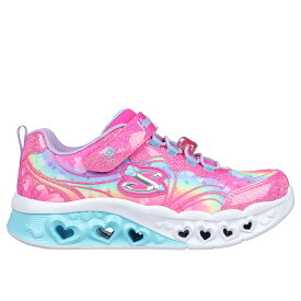 【全品P10倍！9日&10日20:00～4H限定】スケッチャーズ SKECHERS 303253L キッズ靴 子供靴 靴 シューズ 2E相当 スニーカー 光る靴 ハート グリッター チャーム 女の子 ストレッチ ライト ピンク