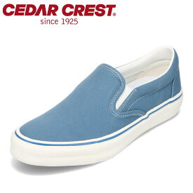 セダークレスト CEDAR CREST CC-9410W レディース靴 靴 シューズ 3E相当 スリッポン キャンバススニーカー ローカットスニーカー カジュアル ECOスニーカー リサイクル素材使用 ブルー
