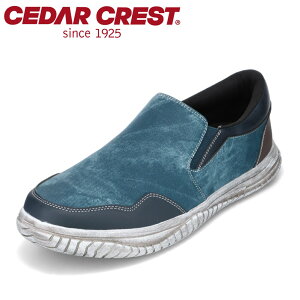 セダークレスト CEDAR CREST CC-1231 メンズ靴 靴 シューズ 3E相当 スニーカー スリッポン 防水 雨の日 ゴム 着脱簡単 ユーズド ネイビー