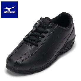 ミズノ MIZUNO B1GL240009 レディース靴 靴 シューズ ローカットスニーカー ウォーキングシューズ MIZUNO NS WALK 6 シンプル ファスナー 着脱簡単 人気 ブランド ブラック