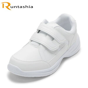 【10%OFFクーポン】ランタシア RUNTASHIA RT-7555W レディース靴 靴 シューズ 2E相当 スニーカー ローカットスニーカー アウトドア レジャー 面ファスナー マジックテープ ホワイト