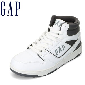 【10%OFFクーポン】ギャップ GAP GPU22342CW レディース靴 靴 シューズ 2E スニーカー コート シューズ 防水 雨 晴雨兼用 ロゴ ハイカット ミッドカット スニーカー 人気 ブランド ホワイト×グレ