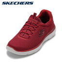 スケッチャーズ SKECHERS 52811 メンズ靴 靴 シューズ 2E スニーカー 通気性 クッション性 SUMMITS メッシュ ニット ローカットスニーカー 人気 ブランド レッド