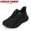 セダークレスト CEDAR CREST CC-9902M メンズ靴 靴 シューズ 3E スニーカー 厚底 クッション性 衝撃吸収 ニット Cirrus2 W 伸縮性 柔らかい 高反発 反発性 弾力性 ローカットスニーカー 反射材 リフレクター ブラック