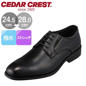 セダークレスト ビジネスシューズ メンズ 革靴 ブラック 黒 幅広 ワイド 大きいサイズ 軽い 軽量 就活 通勤 リクルート 仕事 ビジネス オフィス 結婚式 フォーマル CEDAR CREST CC-1337 チヨダ 靴