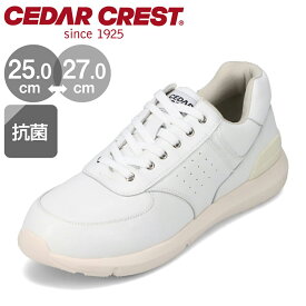セダークレスト スニーカー メンズ 革靴 ホワイト 白 幅広 ワイド ウォーキングシューズ 軽い 軽量 通勤 仕事 ビジネス オフィスカジュアル カジュアルシューズ 運動靴 ハイキング ウォーキング CEDAR CREST CC-1936
