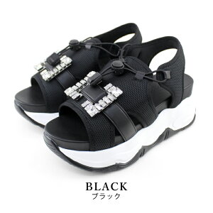 スポーツサンダル 厚底 痛くない 柔らかい スポサン 可愛い レディース 歩きやすい 走れる 履きやすい 幅広 厚底サンダル スニーカーサンダル シューファンタジー 靴 送料無料 ◇ ビジュー