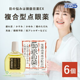 【LINE追加で最大500円オフ】6個セット 御嶽目薬EX(セルフメディケーション税制対象) 【第3類医薬品】日野製薬 木曽 御嶽山 生薬 目の疲れ 疲れ目 かすみ 結膜充血 充血 眼病予防 花粉 花粉症 炎症 かゆみ アレルギー オウバク 漢方 点眼薬 百草丸でおなじみ日野製薬 目薬