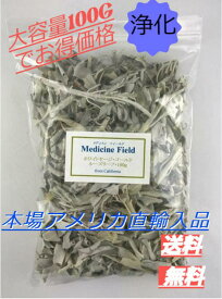 ホワイトセージ ゴールドルーズリーフ 100g 無農薬 お香 浄化 カルフォルニア産 送料無料