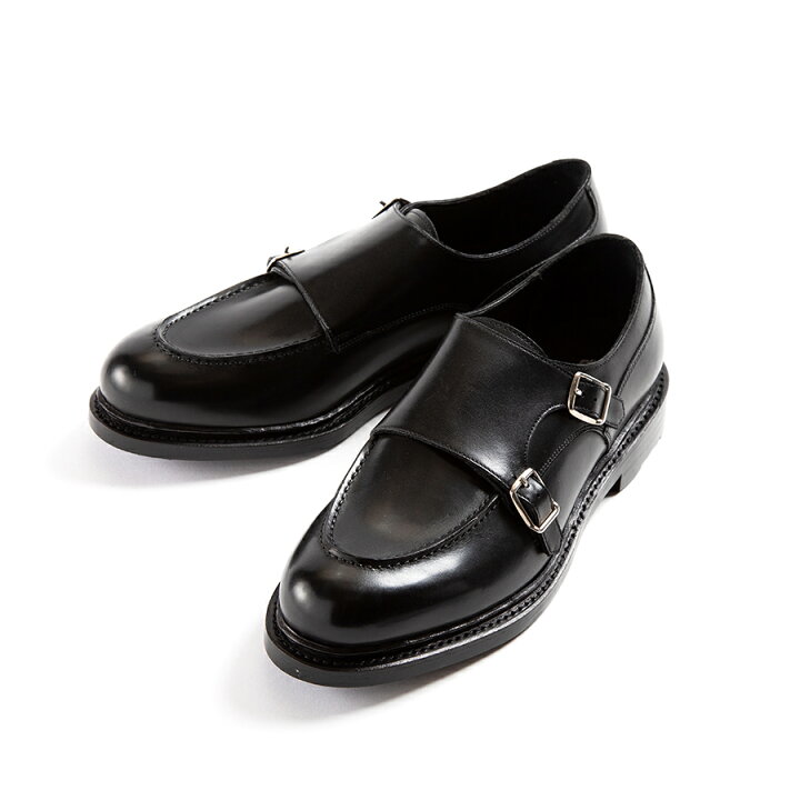 楽天市場】SHOEISM 12112R [UTip Double Monk Strap] BLACKUチップ 