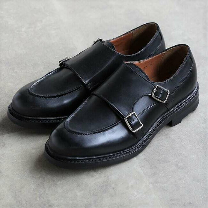 楽天市場】SHOEISM 12112R [UTip Double Monk Strap] BLACKUチップ 