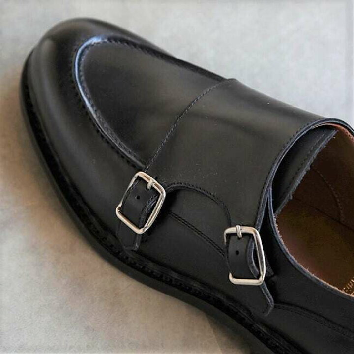 楽天市場】SHOEISM 12112R [UTip Double Monk Strap] BLACKUチップ 