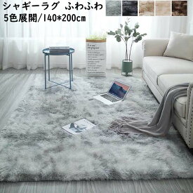 【送料無料】ラグ シャギーラグ ラグマット サラふわ 厚手 カーペット 140*200cm 配色 肌触り良い グラデーション 滑り止め もふもふ モダン 長方形 四角 じゅうたん シャギー おしゃれ 引っ越し 新生活 かわいい リビング オールシーズン プレゼント