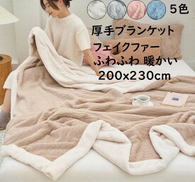 【送料無料】ブランケット 掛毛布 波模様 セミダブル ダブル 200x230cm フェイクファー ボア ふわふわ 暖かい 秋冬 大判 厚手 高級感 防寒対策 毛布 ひざ掛け 昼寝に使える 無地 北欧 ギフト プレゼント 膝掛け 洗濯可 掛け布団 お洒落 車中 オフィス 撮影道具 新生活応援