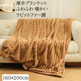 【送料無料】毛布 ブランケット ひざ掛け 160*200cm シングル フェイクファー 暖かい 可愛い 秋冬 大判 高級感 なめらか 厚め ふんわり 防寒対策 静電気防止 掛け毛布 昼寝 ギフト プレゼント 膝掛け 洗濯可 掛け布団 車中 オフィス ソファーカバー 新生活 ホワイト
