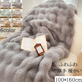 【送料無料】ブランケット 掛毛布 防寒対策 100*160cm 配色 秋冬 大判 厚手 高級感 フェイクファー フランネル ふわふわ 暖かい 毛布 あったか ひざ掛け 昼寝 可愛い ギフト プレゼント 膝掛け 洗濯可 掛け布団 お洒落 車中 オフィス ソファーカバー 撮影道具 新生活応援