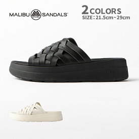 MALIBU SANDALS ZUMA PLATFORM 厚底サンダル ウィメンズ メンズ MSP020 ミュールタイプ プラットフォーム ブラック ホワイト ビーチサンダル レザーサンダル