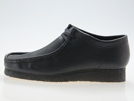 クラークス CLARKS ORIGINALS WALLABEE ワラビー BLACK LEATHER ブラック レザー #26155514