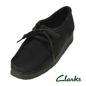 クラークス Clarks ワラビー Wallabee レディース カジュアル 26133298 黒 ブラックスエード Black suede