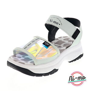 Ni-mo �j�[�� �K�[���Y�T���_�� �W���j�A�V���[�Y �X�|�T�� ���̎q �L�b�Y�T���_�� �N���A ���� �x���g NMJ131 CLEAR SANDAL �~���g/�A�j�}��